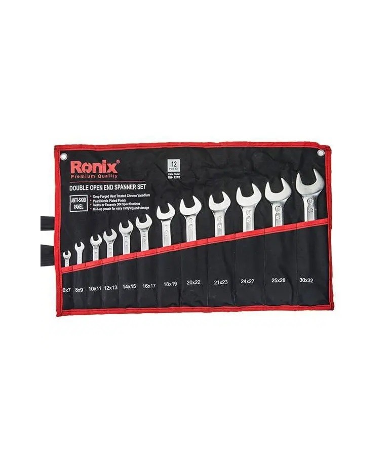 ست آچار دو سر تخت رونیکس 12 عددی مدل RH-2202 RH-2202